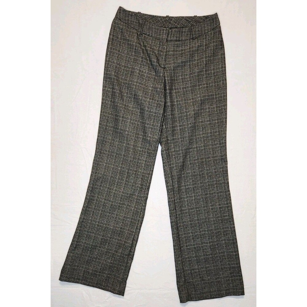 Plaid Straight Leg Pants Quiet Luxury Office Career Curvy Fit Size 4 Y2K